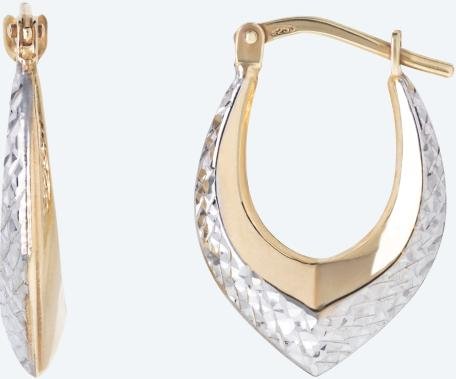 Creolen 925 Sterling Silber bicolor