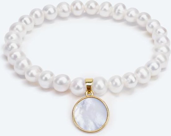 Armband Süßwasserzuchtperle, Perlmutt