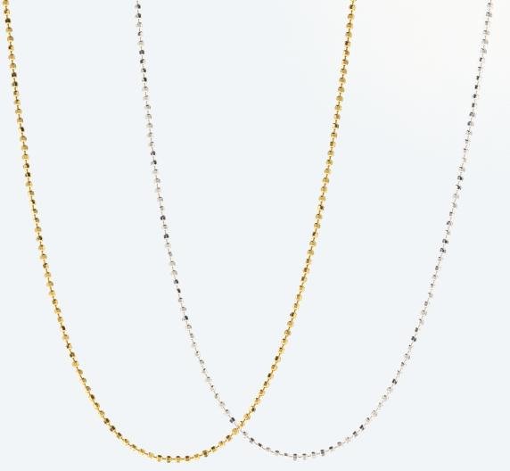 2er Set Ketten 925 Silber versilbert+vergoldet