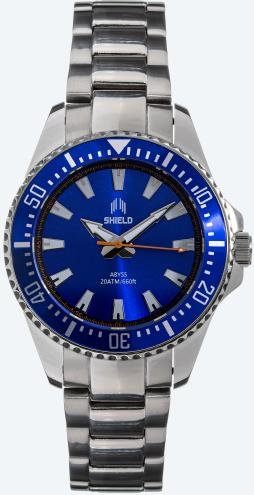 Shield Herrenuhr "Abyss" Quarz, 20 ATM, blau