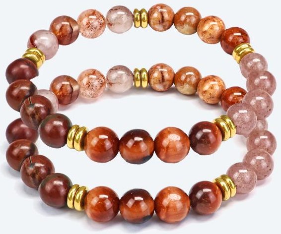 SET: 2x Armband Tigerauge, Jaspis