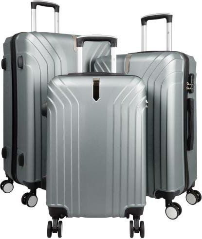 3-teiliges ABS-Kofferset 'Palma24' silber