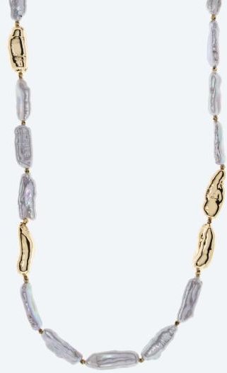 Collier 925 vergoldet Keshi Perle