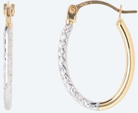 Creolen 375 Gelbgold bicolor