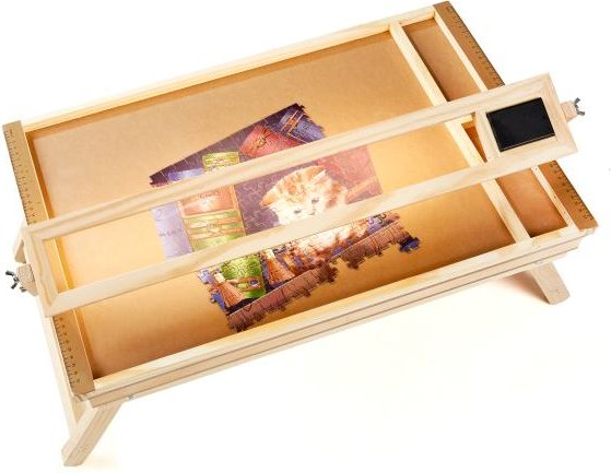Puzzle-Tisch mit Lupe+Licht klein