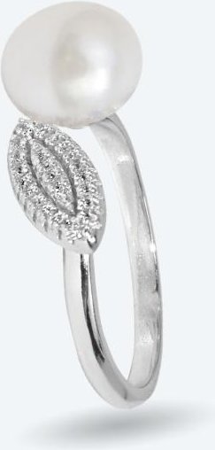 Ring 925 rhodiniert Süßwasserzuchtperle