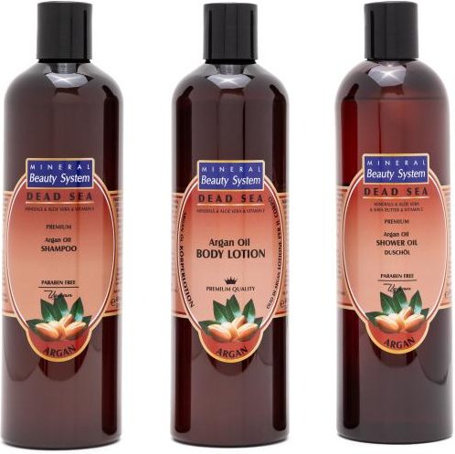MBS 3er-Set Argan Creme, Shampoo, Duschgel 3x400ml