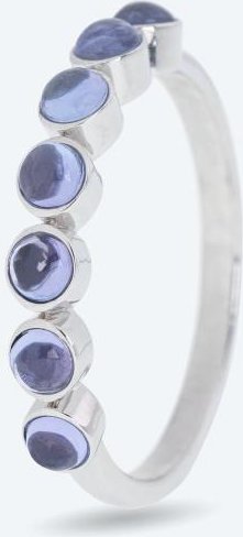 Ring 925 rhodiniert Tansanit Cabochon