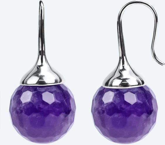 Ohrhänger 925 Sterling Silber Amethyst