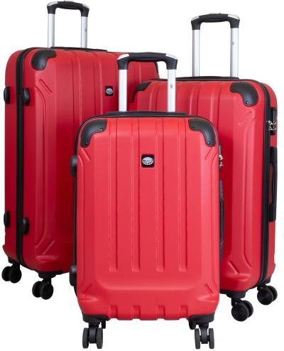 3-teiliges ABS-Kofferset 'Catalina' rot