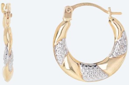 Creolen 375 Gelbgold bicolor