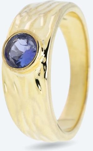 Ring 925 Silber vergoldet Tansanit