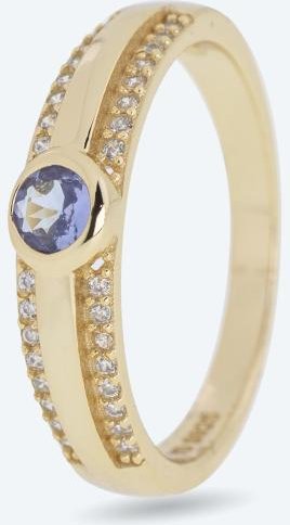 Ring 925 St. Silber vergoldet Tansanit