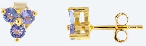 Ohrstecker 925 Silber vergoldet Tansanit