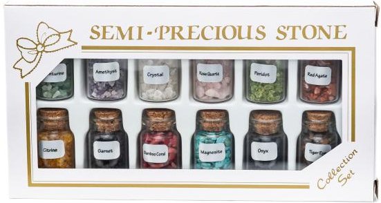 Sammlung Trommelsteinfläschchen