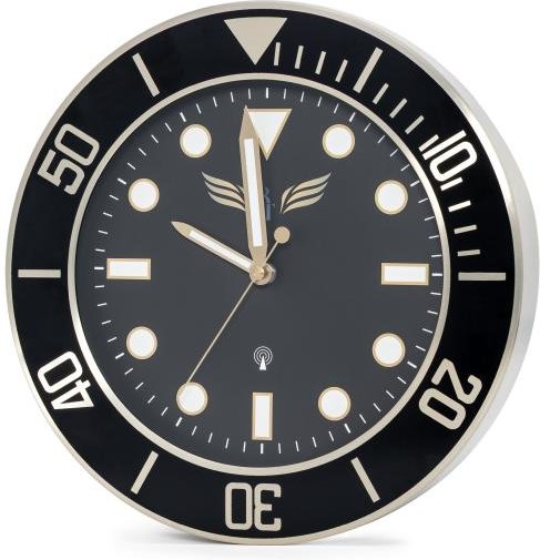 Royal Time Funkwanduhr gold-schwarz