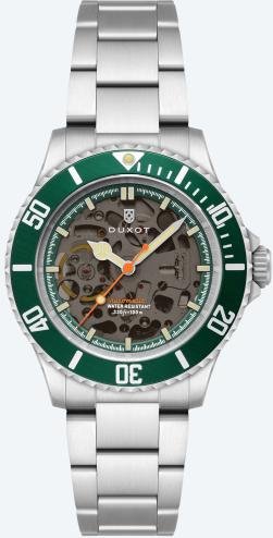 DUXOT Automatikuhr "Atlantica Skeleton" grün