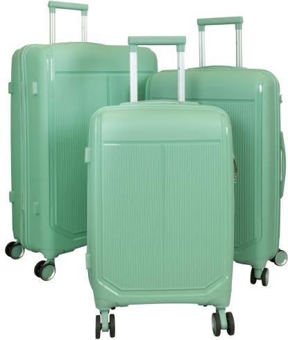 3-teiliges Polypropylen-Kofferset 'Antigua' grün