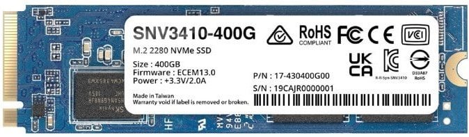 Synology SNV3410-400G SSD 400GB M.2 2280 NVMe PCIe 3.0x4
