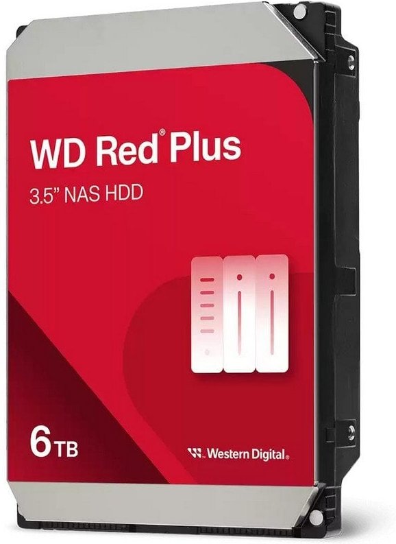 WD Red Plus NAS 6TB Disco Interno HDD 3.5" 256MB SATA 3