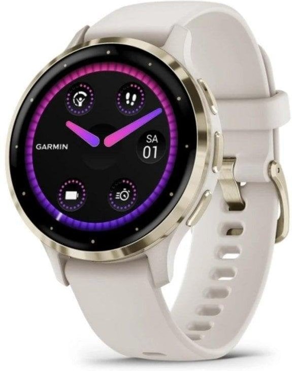 Smartwatch Garmin Venu 3S AMOLED 1.2" Pantalla Táctil 8GB GPS Oro Marfil 40g
