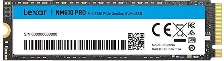 Lexar NM610PRO 500GB SSD M.2 PCI Express 3.0 NVMe