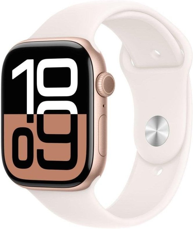 Apple Watch Series 10 GPS + Cellular 46mm Caja Aluminio Oro Rosa con Correa Deportiva Rosa Rubor M/L