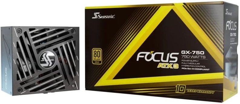Seasonic Focus GX-750 ATX 3 PCIe 5.1 750W 80 Plus Gold Modular