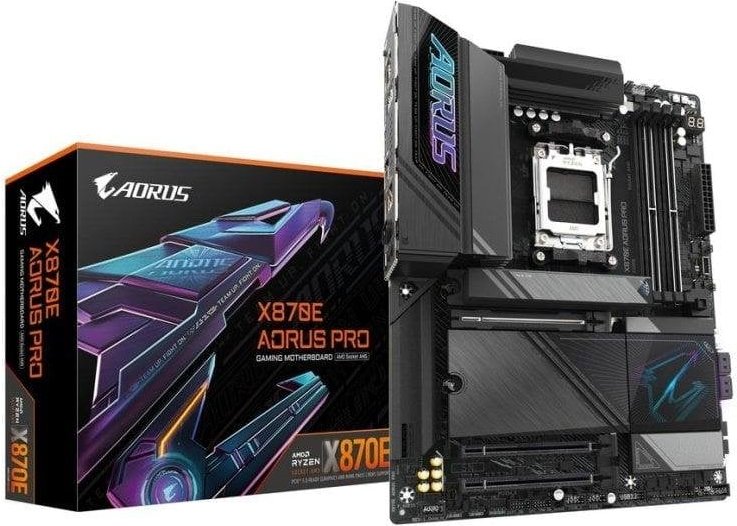 Placa Base Gigabyte X870E AORUS PRO AMD X870E AM5 DDR5 ATX WiFi 7 PCIe 5.0 USB 4 2.5GbE RGB