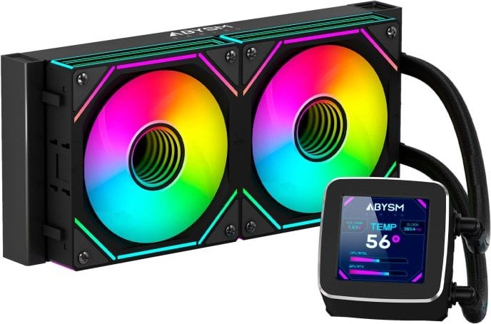 Abysm Gaming Refrigeración Líquida Oceanic 240 Black Argb Con Pantalla Lcd De 2.8''