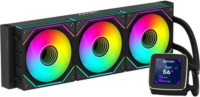 Abysm Gaming Oceanic 360 Black Argb Refrigeración Líquida Con Pantalla Lcd De 2.8''