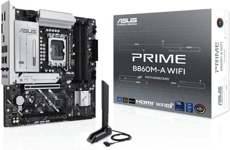 Placa Base ASUS PRIME B860M-A WIFI Intel B860 LGA1851 DDR5 micro ATX WiFi 6E 2.5GbE M.2 RAID
