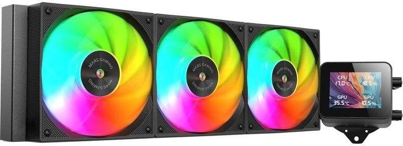 Mars Gaming ML-VISION360 Refrigeración Líquida AiO TDP 600W 3 Ventiladores ARGB Pantalla LCD Negro