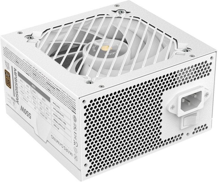Mars Gaming MPB550SI Fuente Alimentación ATX 550W 7 Años Garantía 80 Plus Bronze 90% Blanca