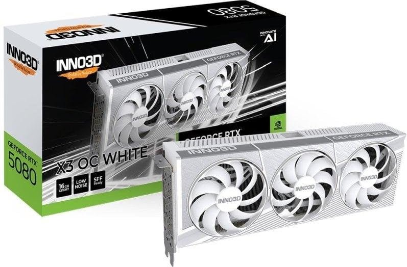 INNO3D GeForce RTX 5080 X3 OC 16GB GDDR7 Reflex 2 RTX AI DLSS4 Blanca