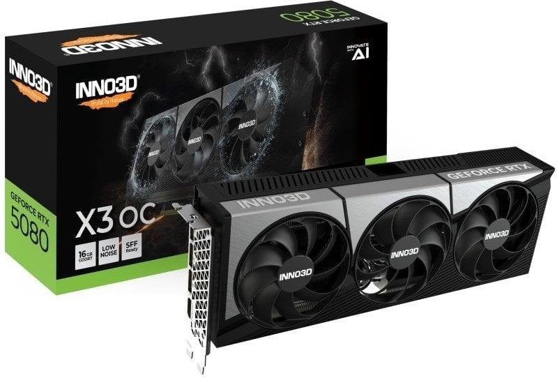 INNO3D GeForce RTX 5080 X3 OC 16GB GDDR7 Reflex 2 RTX AI DLSS4
