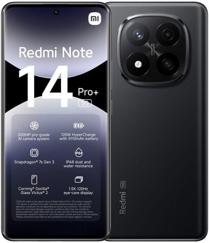 Xiaomi REDMI Note 14 Pro Plus 5G 8GB 256GB 6.67" Negro