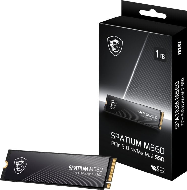 MSI SPATIUM M560 1TB Disco SSD 10200MB/s NVMe PCIe 5.0 M.2 Gen5 3D NAND