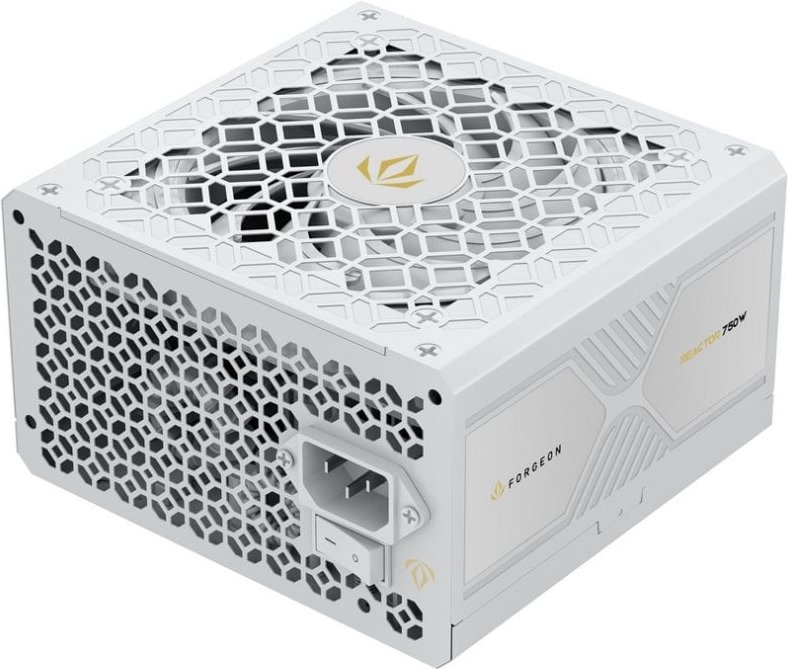 Forgeon Reactor 750W Cybenetics Platinum ATX 3.1 PCIe 5.1 Full Modular Fuente de Alimentación Blanca