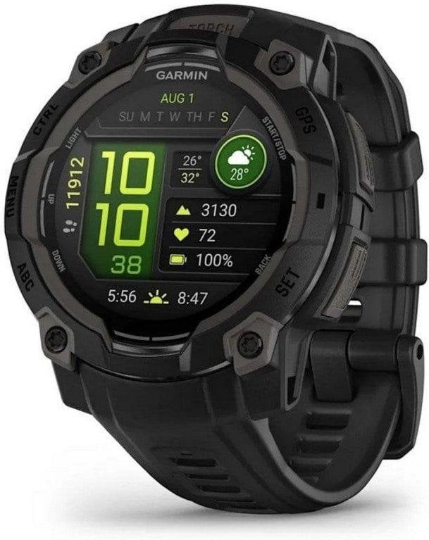Smartwatch Garmin Instinct 3 AMOLED 1.2" GPS Multibanda Linterna Resistente Negro 53g