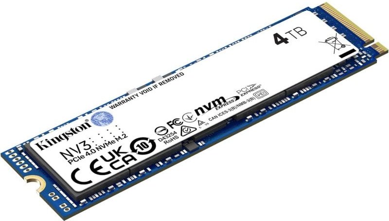 Kingston NV3 4TB Disco SSD 6000MB/s NVMe PCIe 4.0 M.2 Gen4 3D NAND