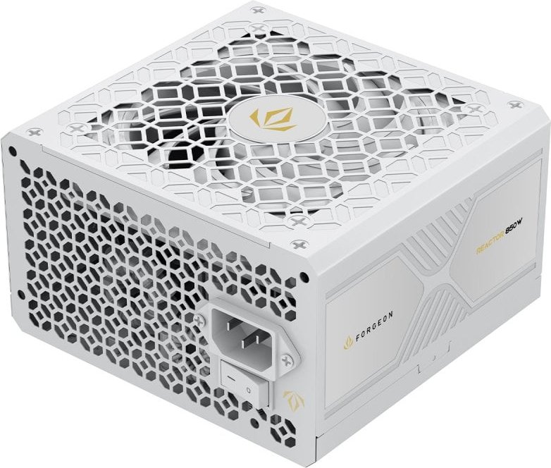 Forgeon Reactor 850W Cybenetics Platinum ATX 3.1 PCIe 5.1 Full Modular Fuente de Alimentación Blanca