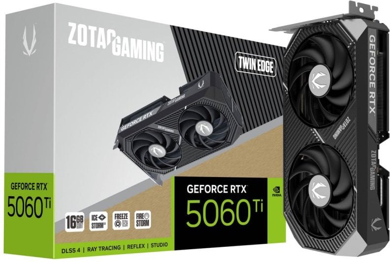 ZOTAC GAMING GeForce RTX 5060 Ti Twin Edge 16GB GDDR7 Reflex 2 RTX AI DLSS4