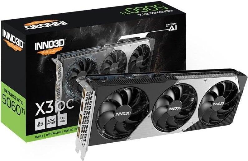 INNO3D GeForce RTX 5060 Ti X3 OC 8GB GDDR7 Reflex 2 RTX AI DLSS4