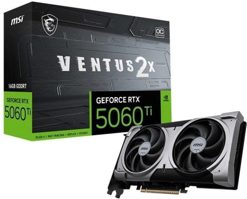 MSI GeForce RTX 5060 Ti VENTUS 2X OC PLUS 16GB GDDR7 Reflex 2 RTX AI DLSS4