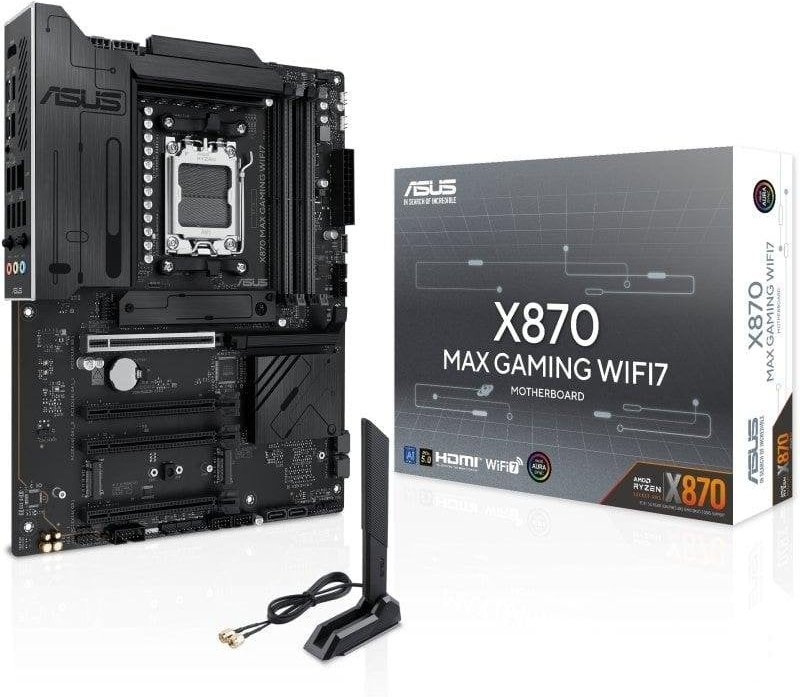 Placa Base ASUS X870 MAX GAMING X870 AM5 DDR5 ATX WiFi 7 PCIe 5.0 RGB