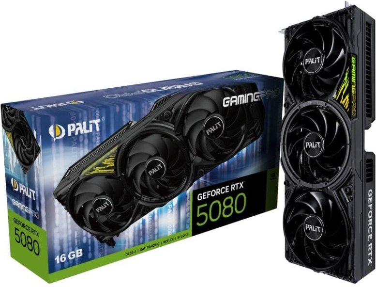 Palit GeForce RTX 5080 GamingPro V1 16GB GDDR7 Reflex 2 RTX AI DLSS4