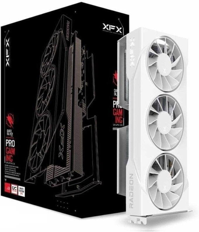 XFX SWIFT AMD Radeon RX 9060 XT OC Triple Fan 16GB GDDR6 FSR 4 Blanca