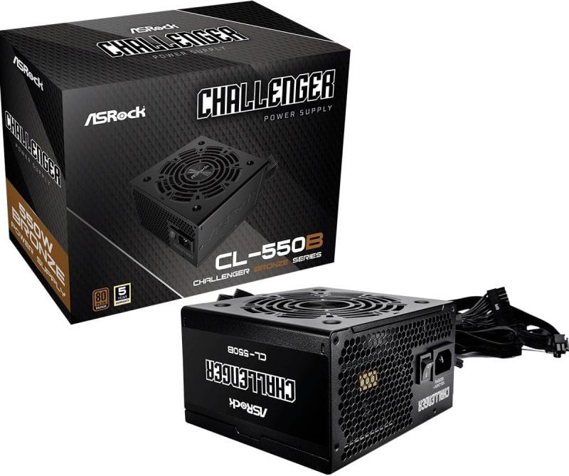 Fuente de Alimentación Asrock 550W 80 PLUS Bronze CL-550B Modular Protección Sobretensión