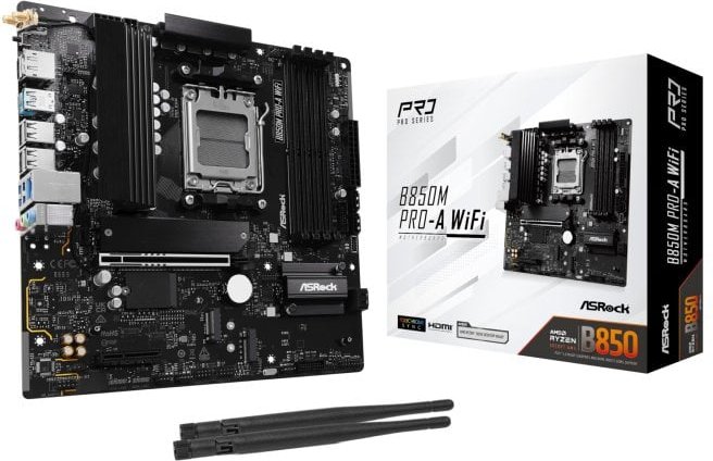 Placa Base ASRock B850M Pro-A AM5 Micro ATX WiFi DDR5 PCIe 5.0 RAID 256GB